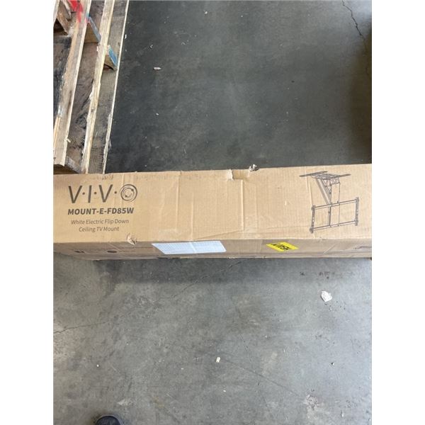 VIVO WHITE ELECTRIC FLIP DOWN CEILING TV MOUNT