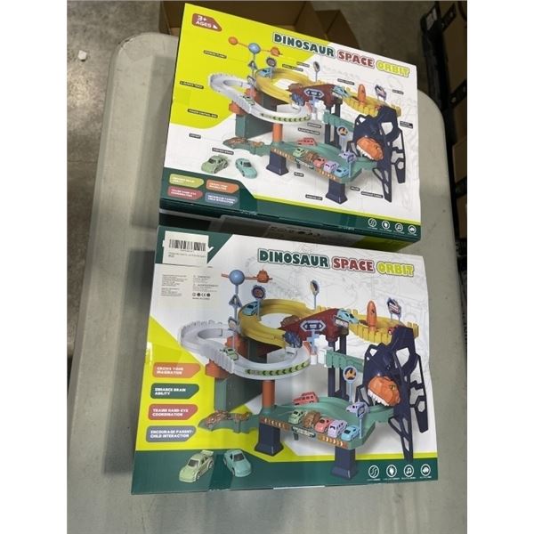 2 NEW DINOSAUR SPACE ORBIT RACE TRACK SETS