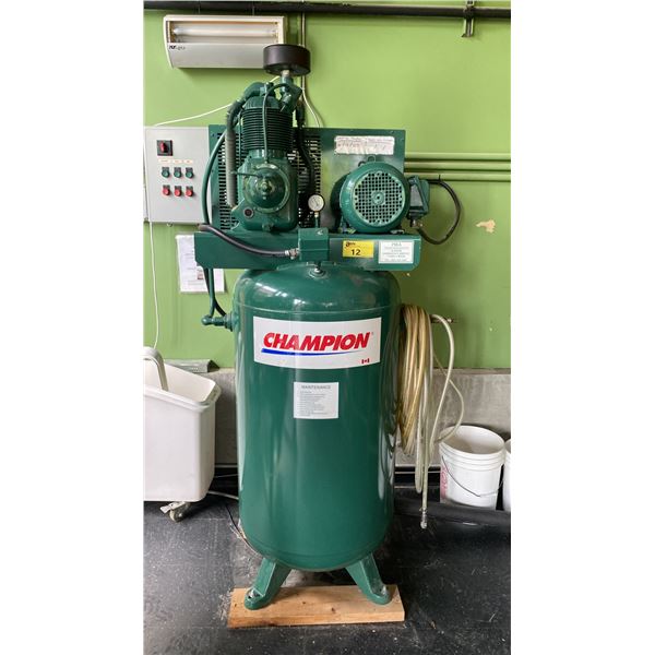 CHAMPION 80, 200 PSI GALLON VERTICAL AIR COMPRESSOR WITH NEMA PREMIUM AEHH8N 5HP MOTOR