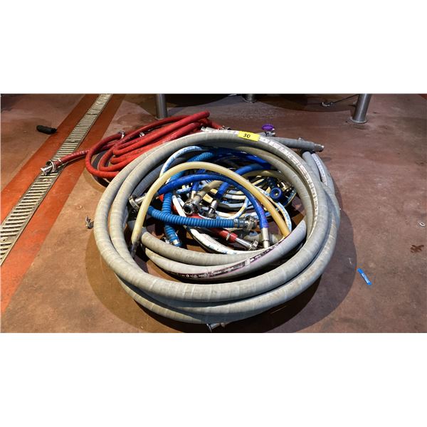 GROUP OF ASSORTED COMMERCIAL BREWERY HOSE/LINES
