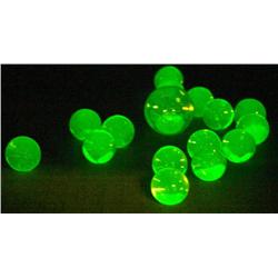 15 Uranium Vaseline Glass Marbles
