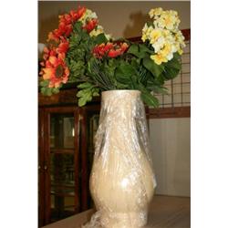 Silk Flowers in 16" Cloisonné Designed Vase