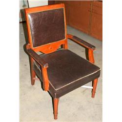 Vintage Wood & Leather Chair