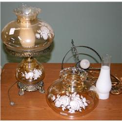 Set of 2 Hand Painted Lamps