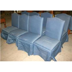 Set of 8 Formal Dining Room Chairs on Wheels