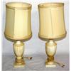 Image 1 : Set of Vintage Marble Base Lamps w/ Shades