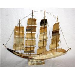 Handmade Ship From Animal Horns