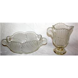 Set of Mikasa Crystal Bowl and Pitcher