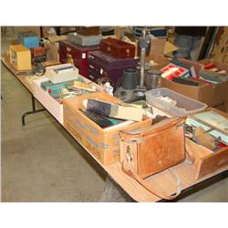 Table Lot of Clock and Watch Repair Supplies