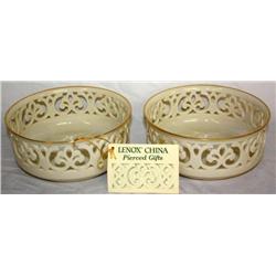 Set of 2 Lenox Pierced Bowls