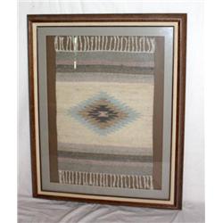 Framed Indian Rug 16" x 20"