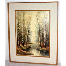 Vintage Framed Oil on Board
