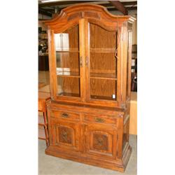 Vintage Lighted China Cabinet