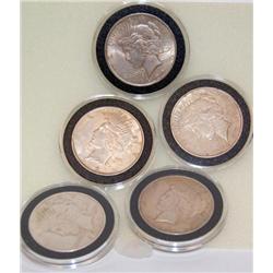 Peace Dollars in Rosewood and Eagle Box