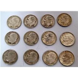 12 Silver Dimes