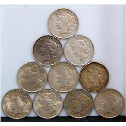 Peace Silver Dollars from the 1920's