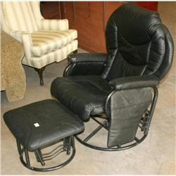 Swivel Rocker Chair and Stool