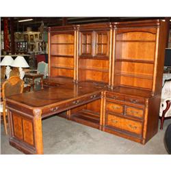 Office Desk, Cabinets, and Shelves