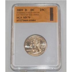 2009 MS70 D Washington Quarter District of Columbia