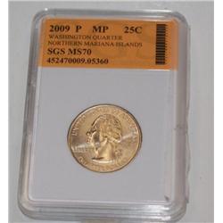 2009 MS70 P Washington Quarter Northern Mariana Is