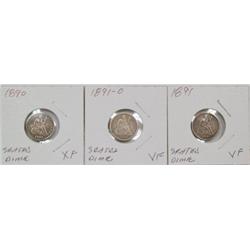 Choice Seated Liberty Dimes