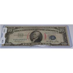1953 10 Dollar Silver Certificate Blue Seal Series