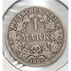 1882 German "1 Mark" - 90% Silver