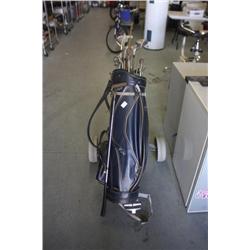 Golf Clubs w/ Caddy Cart