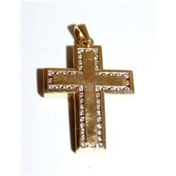 Diamonds Cross Design Hand Made Pendant