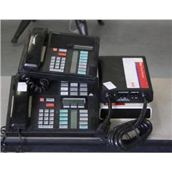 Lot of 3 Office Phones & 2 Power Protectors