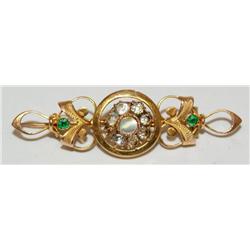 1900's Diamonds Vintage Hand Engrave Ladies Brooch