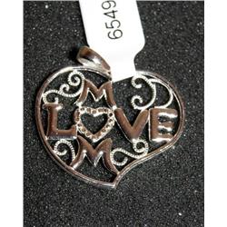 Sterling Silver "LOVE MOM" Charm