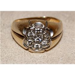 7 Diamonds Cluster Hand Made Men's Ring