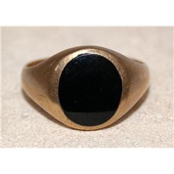 Onyx Oval Hand Made Men's Ring