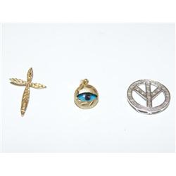 Diamonds Pendant, Diamond Cross & Evil Eye Pendant