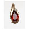 Image 1 : 10Kt AAA Garnet & Diamonds Pendant