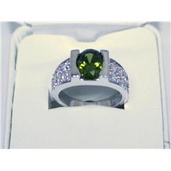 Men's Peridot Ring in Box 14k