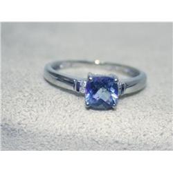 Mystic Topaz Ring w/ 2 diamonds set in 10k Gold