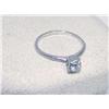 Image 2 : Diamond Solitaire Ring in 14k White Solid Gold