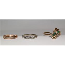 Set of 3 gold rings