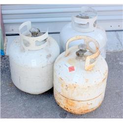 Lot of 3 Propane Tanks
