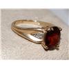Image 2 : AAA Garnet & Diamonds Hand Made Ladies Ring