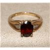 Image 3 : AAA Garnet & Diamonds Hand Made Ladies Ring