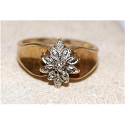 Diamonds Cluster Hand Made Ladies Ring