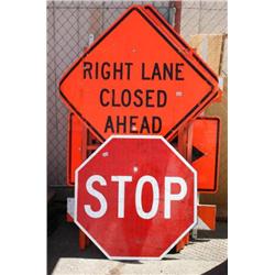 Collection Of Signs, With A Sign Holder