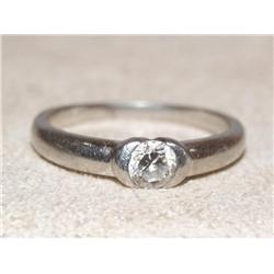 Platinum Diamond Solitaire Hand Made Ladies Ring
