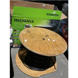 Spool Of Wire & Box Of Miscellaneous Items