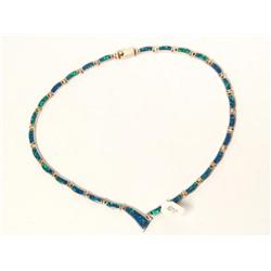 AAA Australian Black Fire Opal Ladies Necklace