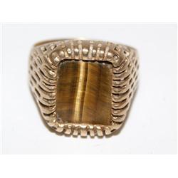 AAA Tiger Eye Hand Made Heavy Men's Ring