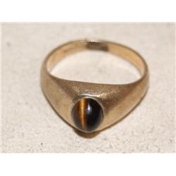 AAA Tiger Eye Heavy Hand Made Men's Ring